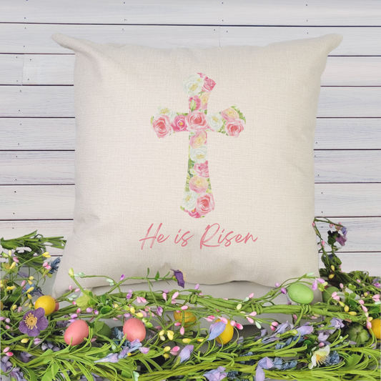 He is Risen Pillow Cover