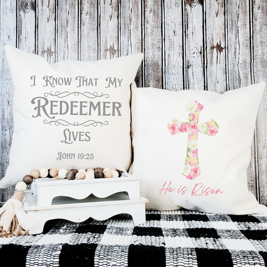 He is Risen Pillow Cover