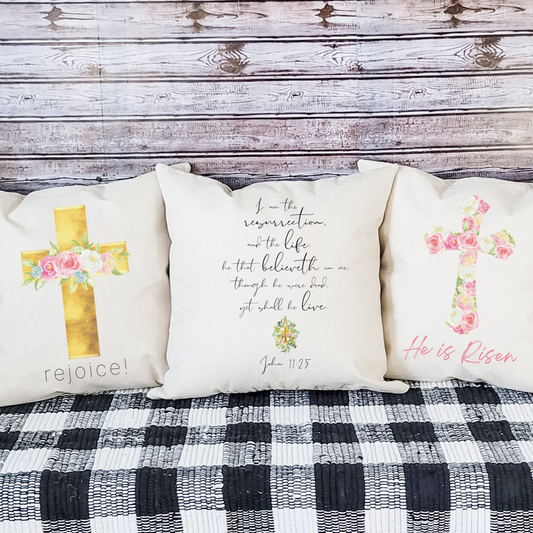 John 11:25 Pillow Cover