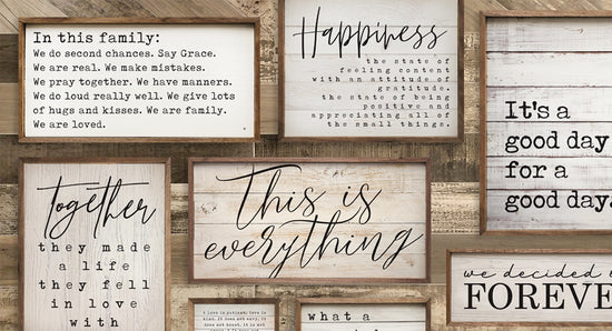 Wooden Farmhouse Design Signs