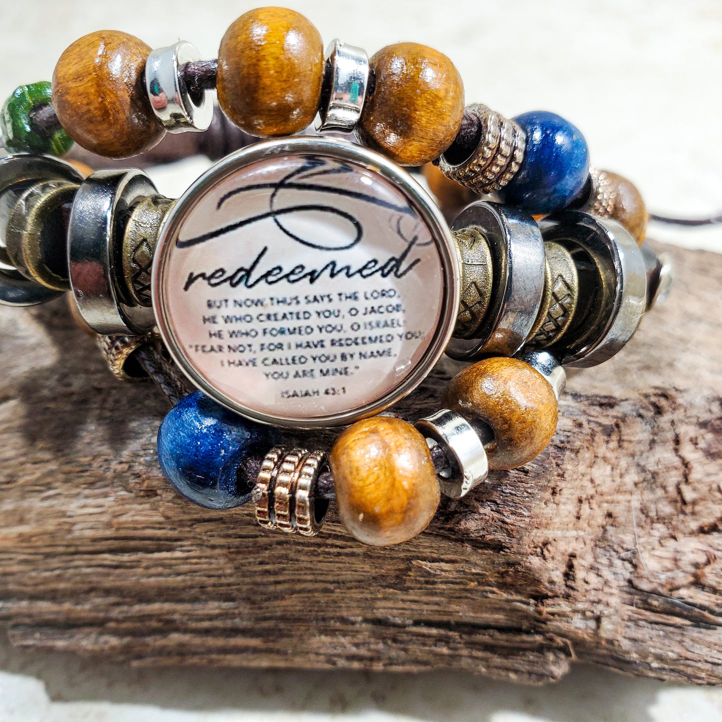 Redeemed Leather Stack Bracelet