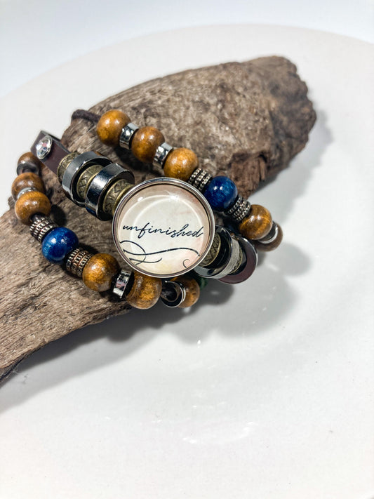 Unfininshed Leather Stack Bracelet