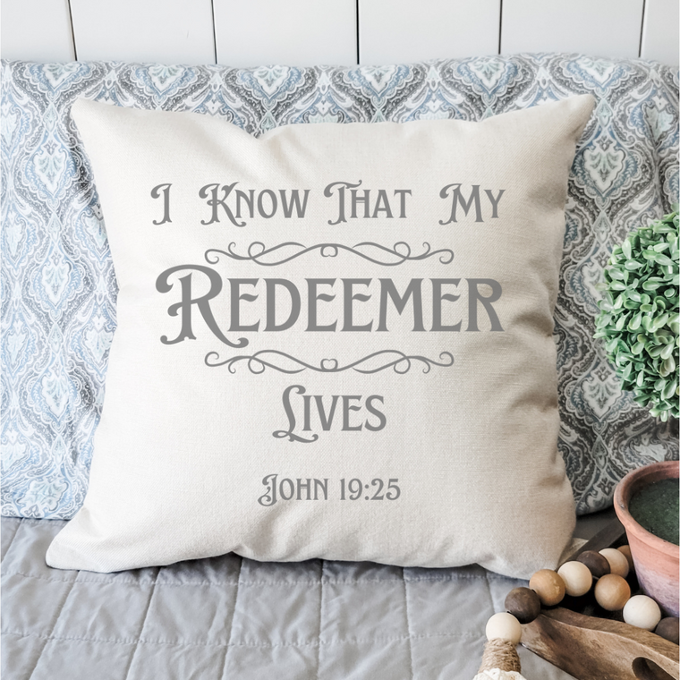 My Redeemer Lives Pillow Cover